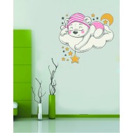 Αυτοκόλλητο τοίχου - Αρκουδάκι στα σύννεφα 01